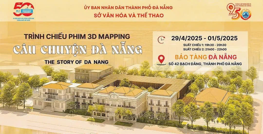 Lần đầu tiên trình chiếu phim 3D Mapping tại Bảo tàng Đà Nẵng