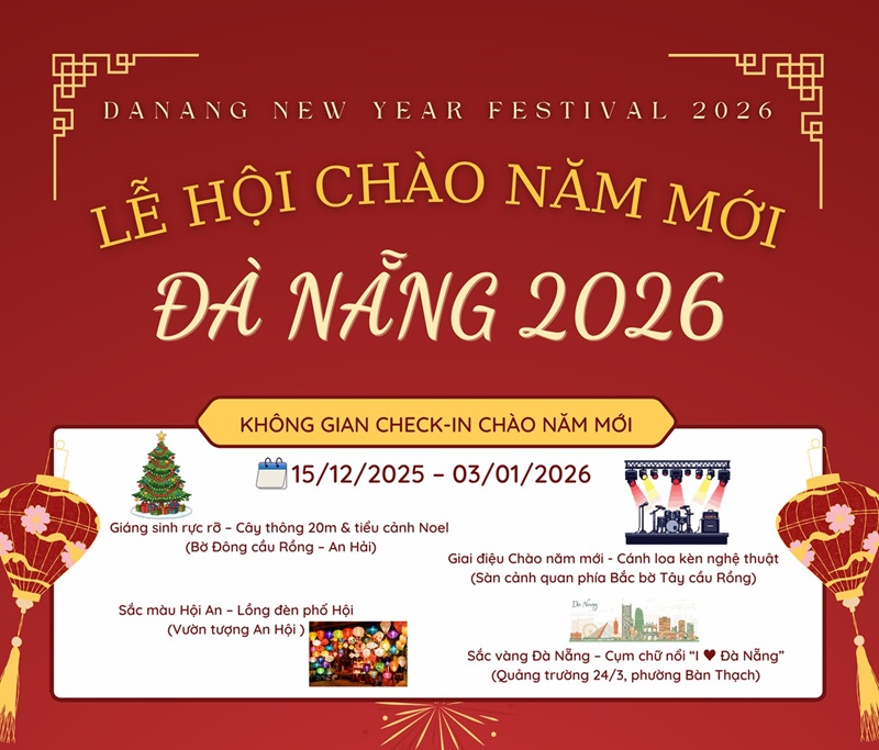 [Infographic] - Chuỗi sự kiện hấp dẫn tại Lễ hội Chào năm mới Đà Nẵng 2026