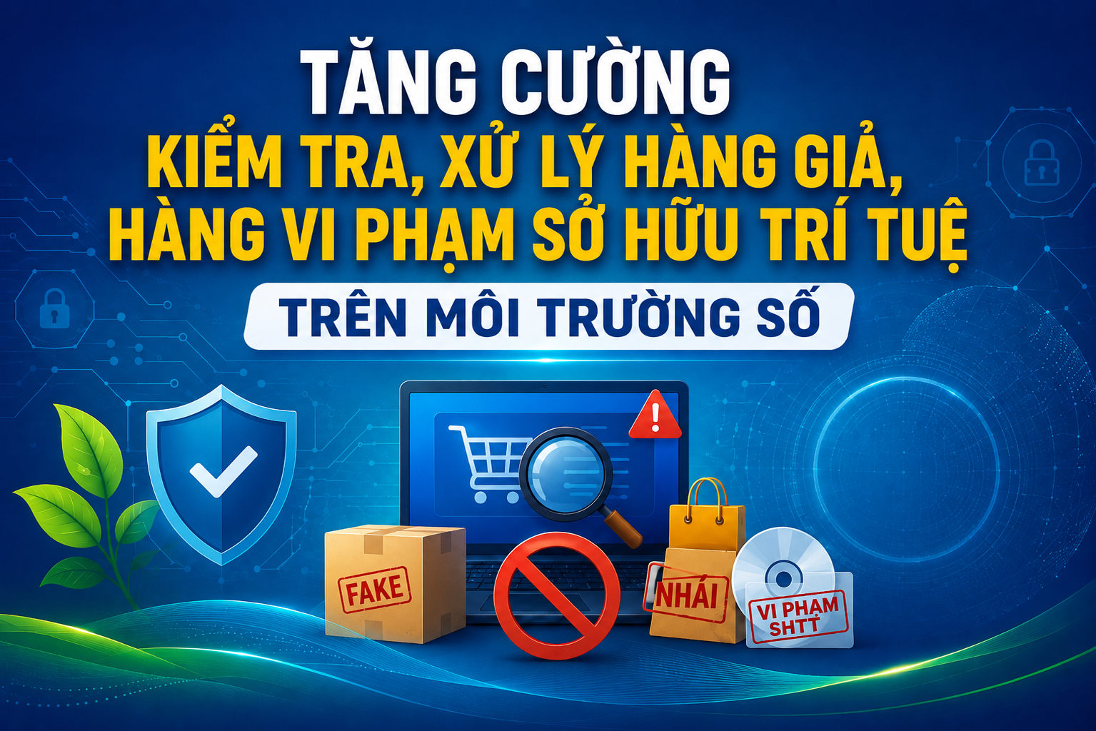 Tăng cường kiểm tra, xử lý hàng giả, hàng vi phạm sở hữu trí tuệ trên môi trường số