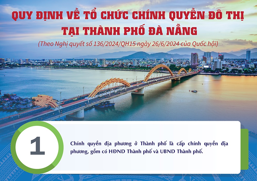 [Infographic]: Quy định về tổ chức chính quyền đô thị tại thành phố Đà Nẵng 